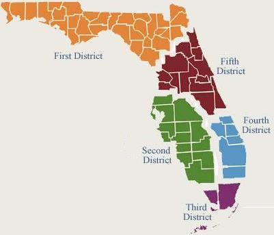 Florida District Courts of Appeal Map