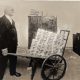 Man with a cart full of money to pay for the family law appeal
