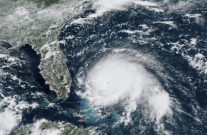 Hurricane Dorian approaching Florida